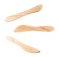Wooden butter spreader knife isolated