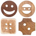 Wooden buttons Royalty Free Stock Photo