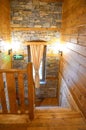 Wooden cabin interior Royalty Free Stock Photo