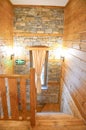 Wooden cabin interior Royalty Free Stock Photo