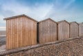 Wooden Cabins on a beautiful beach Royalty Free Stock Photo