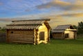 Wooden cabins Royalty Free Stock Photo