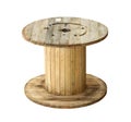 Wooden cable coil Royalty Free Stock Photo