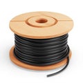 Wooden cable drum coil of electric cable
