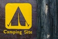Wooden camp sign Royalty Free Stock Photo