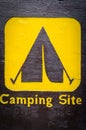 Wooden camp sign Royalty Free Stock Photo