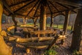 wooden camping place