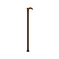 Wooden cane. Stick with handle for elderly walking