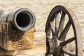 Wooden cannon replica Royalty Free Stock Photo