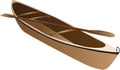 Wooden canoe