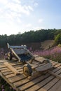 Wooden car at Mon Jam, Mae Rim, Chiang Mai, Thailand Royalty Free Stock Photo