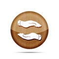 Wooden caring hands icon - protecting illustration