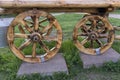 Wooden carriage from an old cart Royalty Free Stock Photo