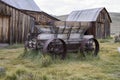 Wooden cart in barn yard of Bodie, California Royalty Free Stock Photo