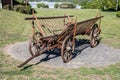 wooden cart with drawbar Royalty Free Stock Photo