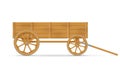 Wooden cart for horse vector illustration Royalty Free Stock Photo