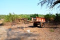 A Wooden Cart in a Village Royalty Free Stock Photo