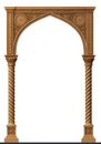 Wooden carved classical oriental arch