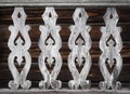 Wooden carved fence detail