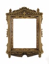 Wooden carved Frame for picture or portrait Royalty Free Stock Photo