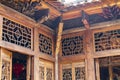 Wooden carved house beam of Chinese Hui style architecture