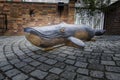 Wooden carved Sperm Whale, Stralsund, Germany