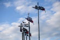 Wooden carved weather vanes in Nida, Lithuania