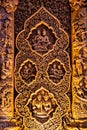 Wooden carving sculptures inside of the Sanctuary of Truth temple in Pattaya, Thailand Royalty Free Stock Photo