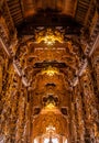 Wooden carving sculptures inside of the Sanctuary of Truth temple in Pattaya, Thailand Royalty Free Stock Photo