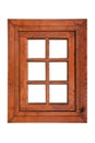 Wooden casement window with six panes