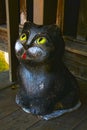 Wooden cat in Abramtsevo manor, Moscow region, Russia