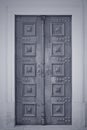 Wooden catholic church door Royalty Free Stock Photo