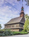 Wooden catholic church of St. Anna in Nierodzim, Poland Royalty Free Stock Photo