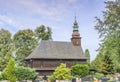 Wooden catholic church of St. Anna in Nierodzim, Poland Royalty Free Stock Photo