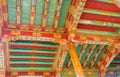 The wooden ceiling