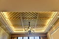 Wooden ceiling and lighting