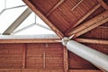 Wooden Ceiling with Skylights