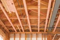 Wooden ceilings, building homes in New Zealand Royalty Free Stock Photo