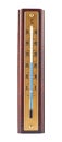 Wooden celsius thermometer isolated