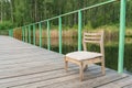 Wooden chair on the pier