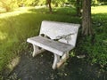 Wooden chairs in the garden