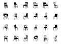 Wooden chairs silhouette, Chair silhouettes, Wooden modern chairs silhouette, Chair icon, Wooden chairs SVG, Wooden chairs vector