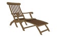 Wooden chaise longue - 3D render