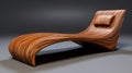 Realistic Wood Chaise Lounge With Swirling Vortexes - Art Of Tonga