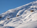 Wooden chalet in the italian alps Royalty Free Stock Photo