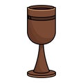 Wooden chalice wine Royalty Free Stock Photo