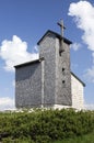 Wooden chapel in Alps