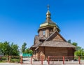 Wooden chapel of the Blessed Virgin Greek Catholic Church in Kiev Royalty Free Stock Photo