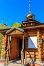 Wooden chapel at source of holy Reverend Ilya Muromets in the village Karacharovo near Murom, Russia