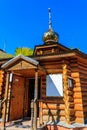 Wooden chapel at source of holy Reverend Ilya Muromets in the village Karacharovo near Murom, Russia